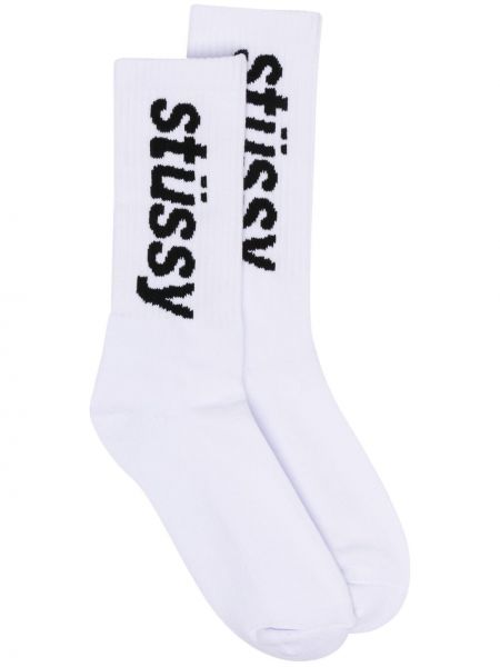 Calcetines con bordado Stussy blanco