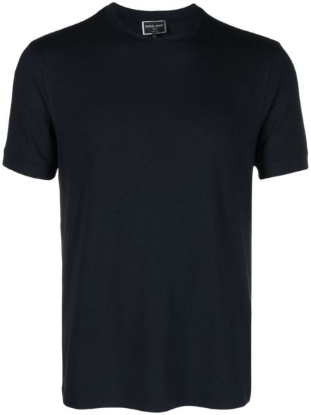 T-shirt di cotone Giorgio Armani blu