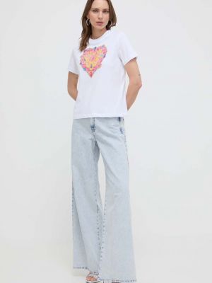 Koszulka bawełniana Versace Jeans Couture biała
