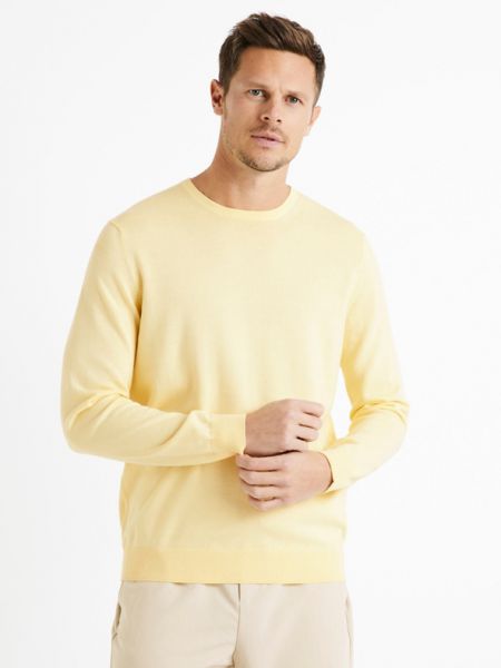 Celio Decoton Sweter Żółty