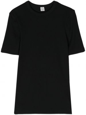 Tričko s okrúhlym výstrihom Totême čierna
