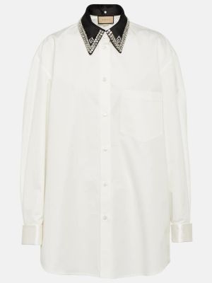 Camisa de algodón Gucci blanco