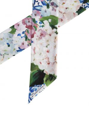 Pañuelo de flores con estampado Dolce & Gabbana blanco
