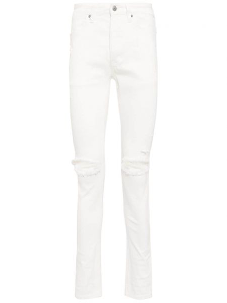 Jeans skinny brodeés Ksubi blanc