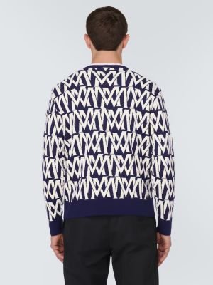 Bombažni pulover Moncler bela