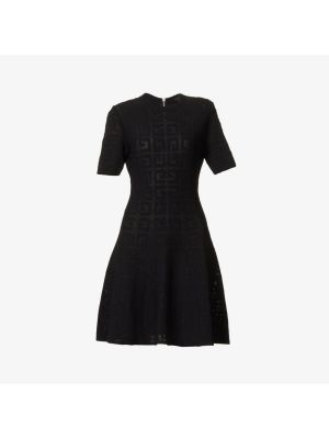 Черное трикотажное платье мини Givenchy