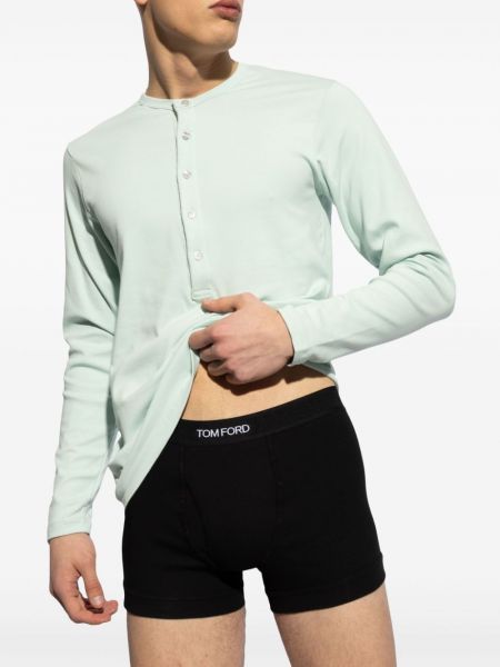 T-shirt manches longues en coton avec manches longues Tom Ford
