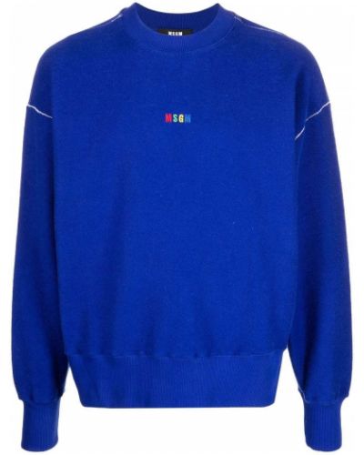 Brodert sweatshirt Msgm blå