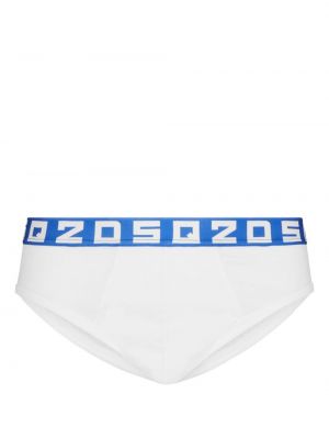 Bavlněné boxerky s potiskem Dsquared2 bílé
