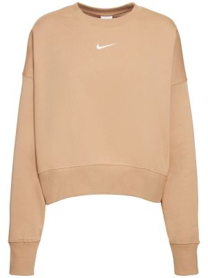 Bluza dresowa oversize relaxed fit Nike beżowa