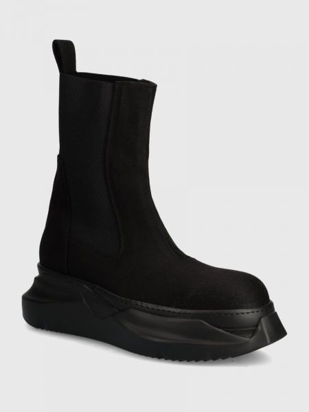 Pletené kotníkové boty s abstraktním vzorem Rick Owens černé