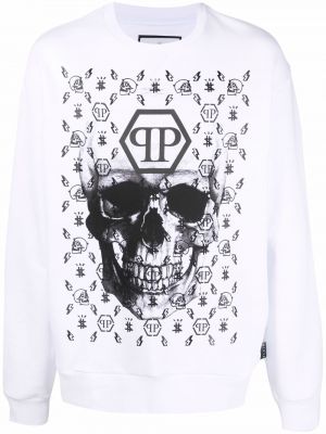 Trykt sweatshirt Philipp Plein hvit