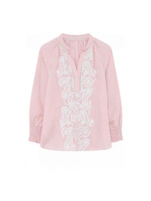 Różowa haftowana bluzka Gustav