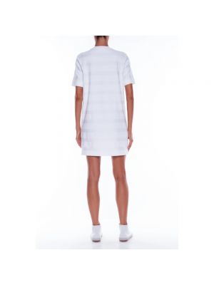 Sukienka mini bawełniana z nadrukiem Love Moschino biała
