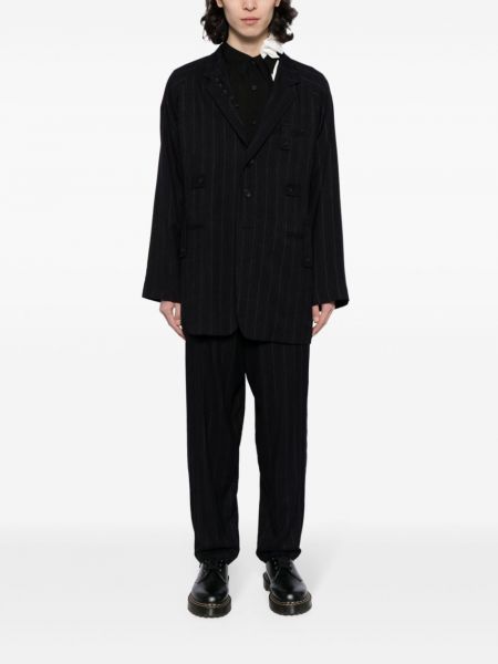 Gestreifter blazer Yohji Yamamoto schwarz