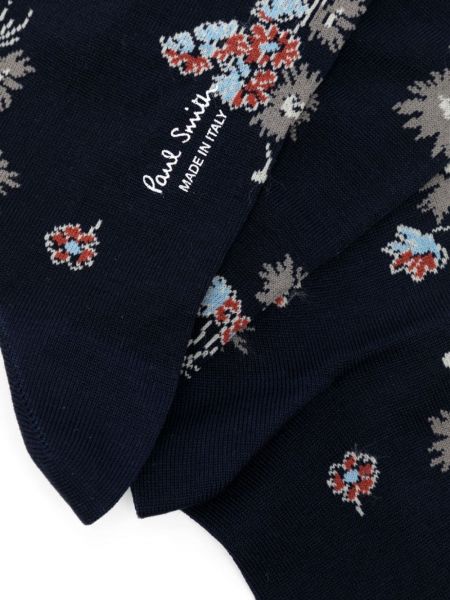 Chaussettes à fleurs Paul Smith bleu