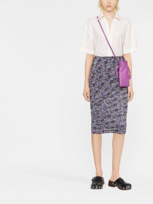 Květinové sukně s potiskem Isabel Marant fialové