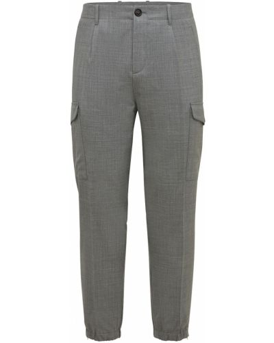 Vlněné cargo kalhoty Brunello Cucinelli šedé