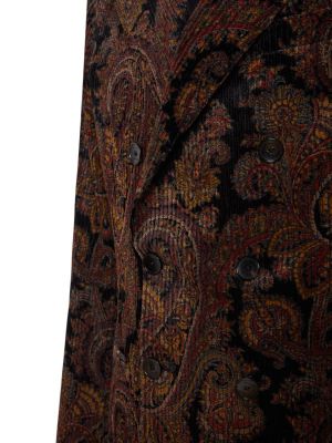 Menčestrové sako s potlačou s paisley vzorom Etro