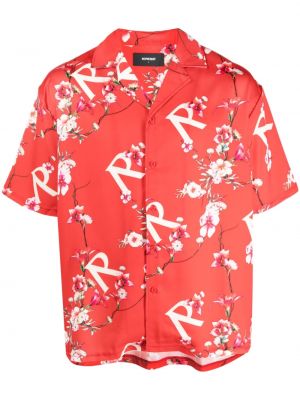 Риза на цветя с принт Represent червено