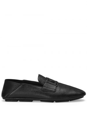 Kožené loafersy Dolce & Gabbana čierna
