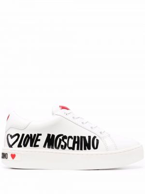 Zapatillas con estampado Love Moschino blanco