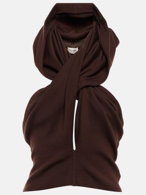 Top de lana con capucha Saint Laurent marrón