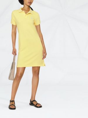 Kleid mit stickerei Polo Ralph Lauren gelb