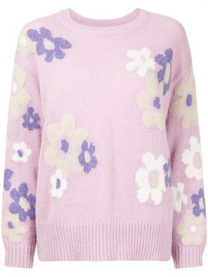 Pull à fleurs B+ab violet