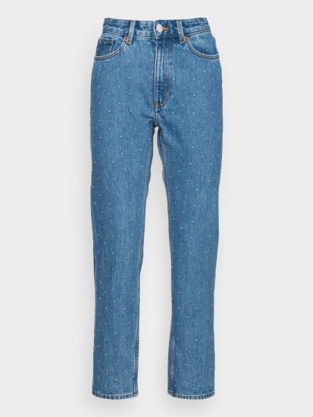 Niebieskie proste jeansy Monki