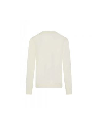 Jersey de lana de lana merino de tela jersey Roberto Collina blanco