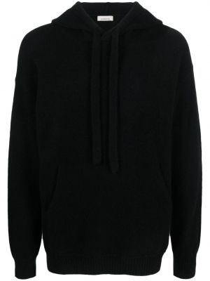Плетен пуловер с качулка Laneus черно