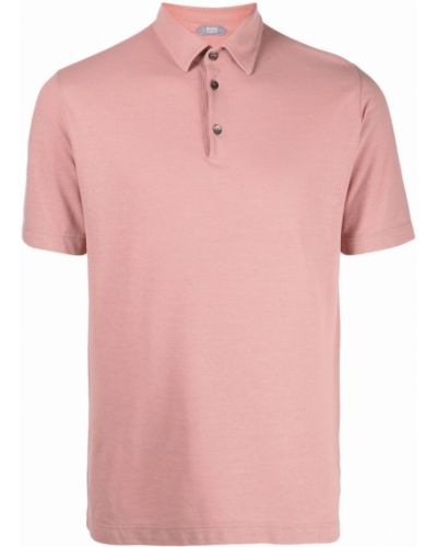 Polo majica Zanone ružičasta