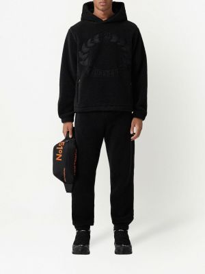 Fleece hoodie mit stickerei Burberry schwarz