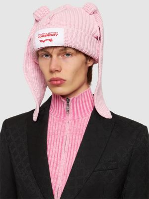 Chunky tipa kokvilnas cepure Charles Jeffrey Loverboy rozā
