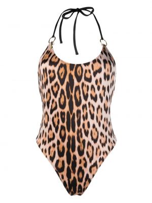 Plavky s potlačou s leopardím vzorom Roberto Cavalli