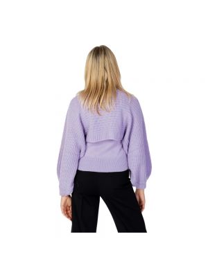Jersey de tela jersey de cuello redondo Jacqueline De Yong violeta