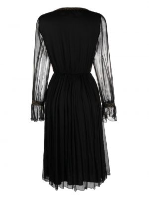 Jedwabna sukienka midi Nissa czarna