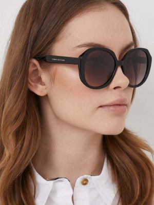 Bordowe okulary przeciwsłoneczne Tommy Hilfiger