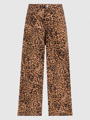 Леопардовые джинсы с принтом Vetements коричневые