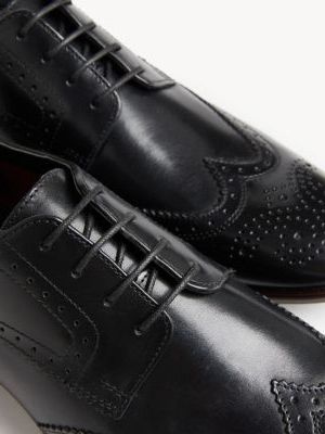 Mens M&S Collection Leather Brogues - Black, Black M&s Collection