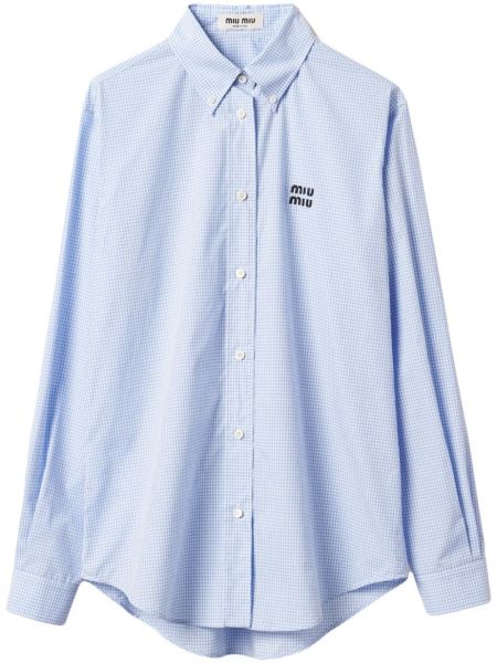 Bavlněná košile s výšivkou Miu Miu