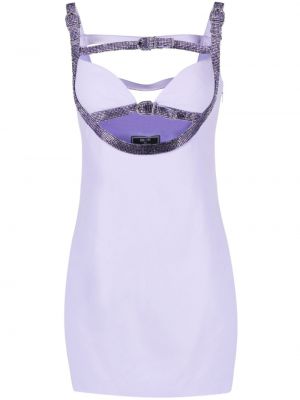 Křišťálové koktejlové šaty Versace fialové