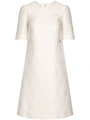 Mini robe avec manches courtes Dolce & Gabbana blanc