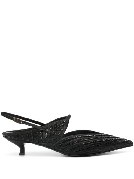 Полуотворени обувки Giorgio Armani черно