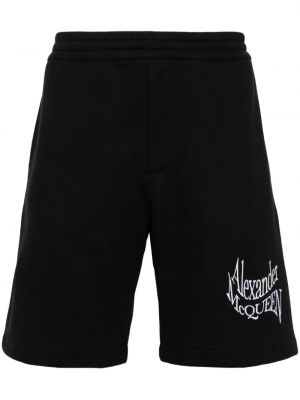 Shorts mit stickerei aus baumwoll Alexander Mcqueen