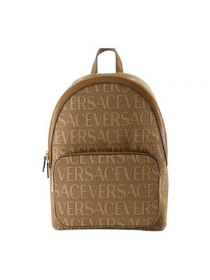 Plecak na zamek Versace brązowy