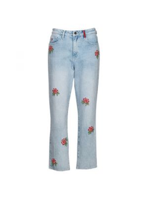 Jeans skinny slim fit a fiori Desigual blu