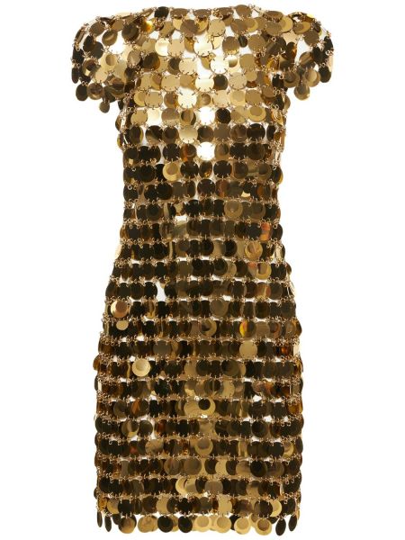 Pailletten minikleid Paco Rabanne gold