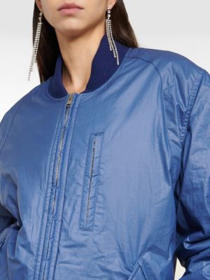 Bavlněná bomber bunda Isabel Marant modrá